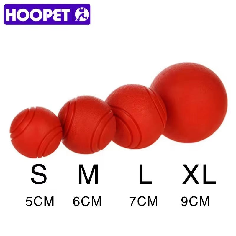 Dog Toy Rubber Ball Bite-Resistant Ball Toy for Dogs Puppy Teddy Pitbull Red Color Solid Ball S-XL Pet Supplies