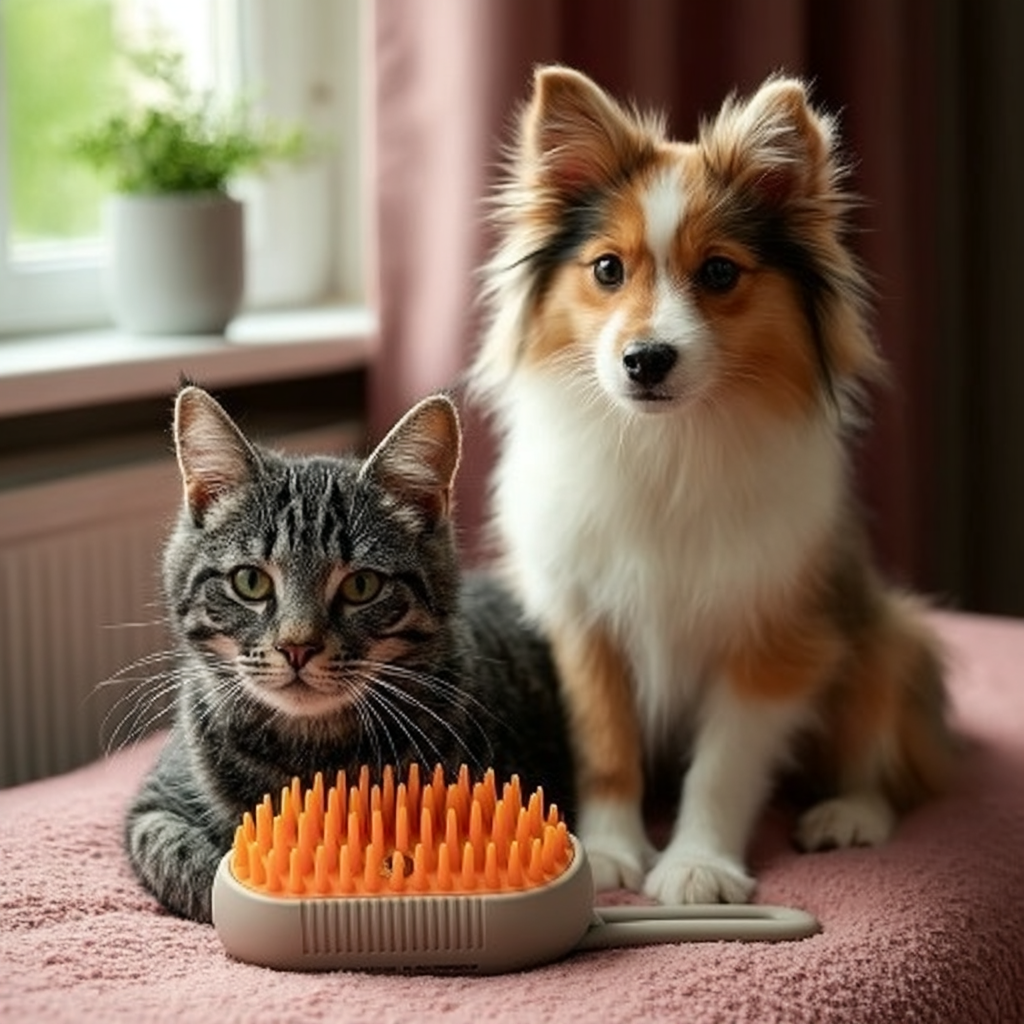 Cat Dog Pet Spray Massage Comb One Button Spray anti Flying Hair Comb Bath Brush Hair Removal Pet Supplies