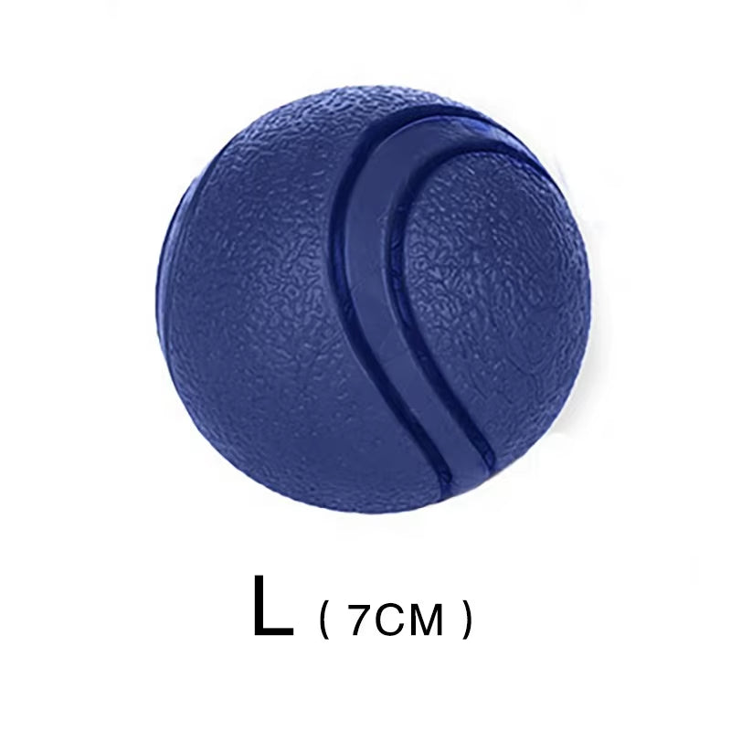 Dog Toy Rubber Ball Bite-Resistant Ball Toy for Dogs Puppy Teddy Pitbull Red Color Solid Ball S-XL Pet Supplies