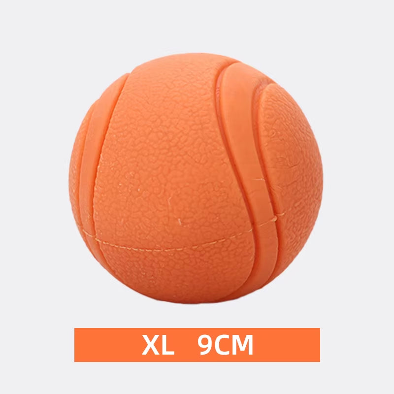 Dog Toy Rubber Ball Bite-Resistant Ball Toy for Dogs Puppy Teddy Pitbull Red Color Solid Ball S-XL Pet Supplies