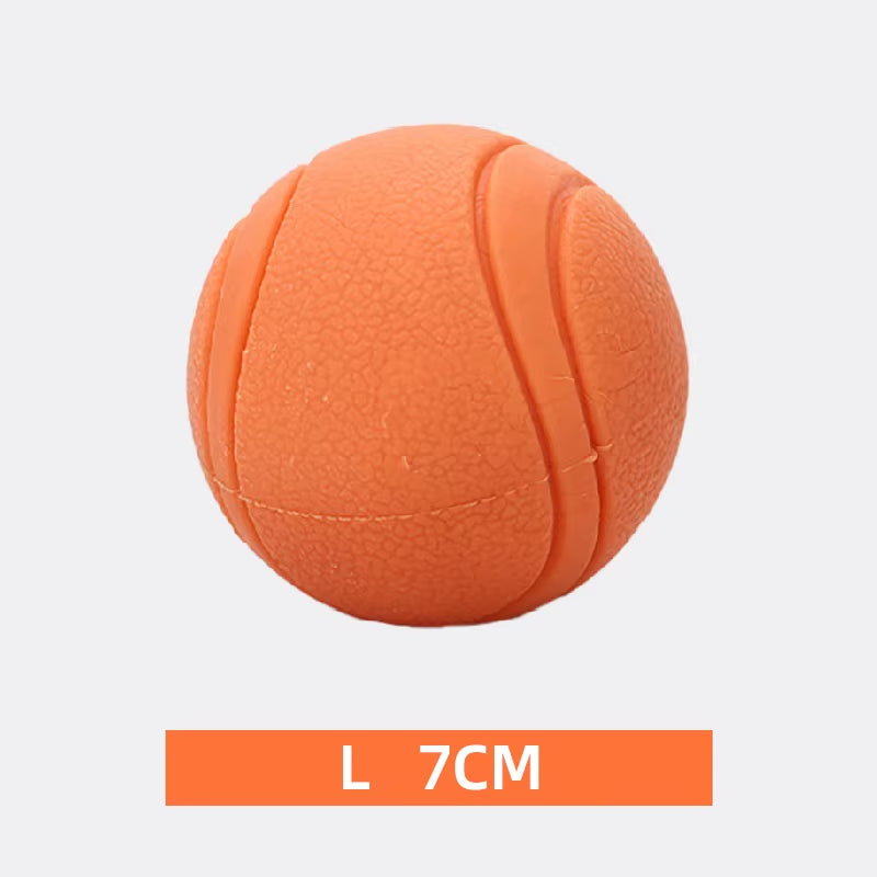 Dog Toy Rubber Ball Bite-Resistant Ball Toy for Dogs Puppy Teddy Pitbull Red Color Solid Ball S-XL Pet Supplies