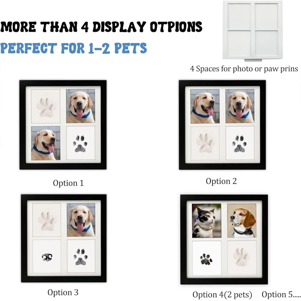 Cat Dog Pet/Baby Hand and Foot Printing Table, Commemorative Photo Album Production DIY Photo Frame with Mold Clay Imprint Kit