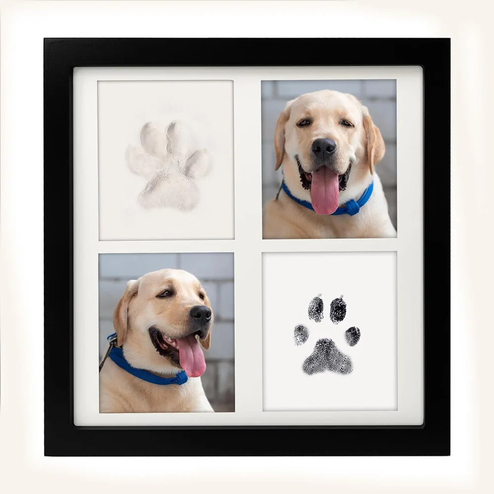 Cat Dog Pet/Baby Hand and Foot Printing Table, Commemorative Photo Album Production DIY Photo Frame with Mold Clay Imprint Kit