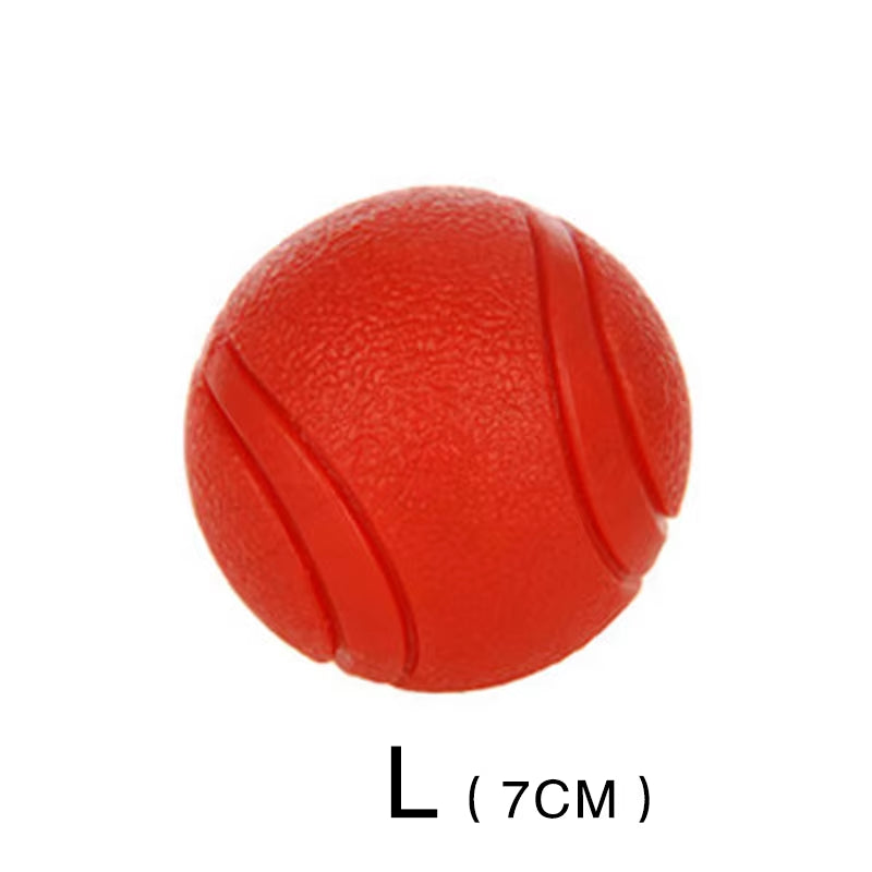 Dog Toy Rubber Ball Bite-Resistant Ball Toy for Dogs Puppy Teddy Pitbull Red Color Solid Ball S-XL Pet Supplies