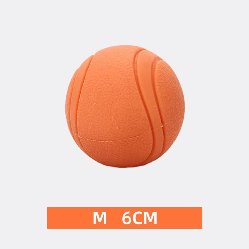 Dog Toy Rubber Ball Bite-Resistant Ball Toy for Dogs Puppy Teddy Pitbull Red Color Solid Ball S-XL Pet Supplies