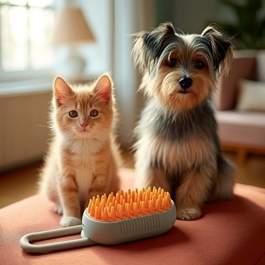 Cat Dog Pet Spray Massage Comb One Button Spray anti Flying Hair Comb Bath Brush Hair Removal Pet Supplies