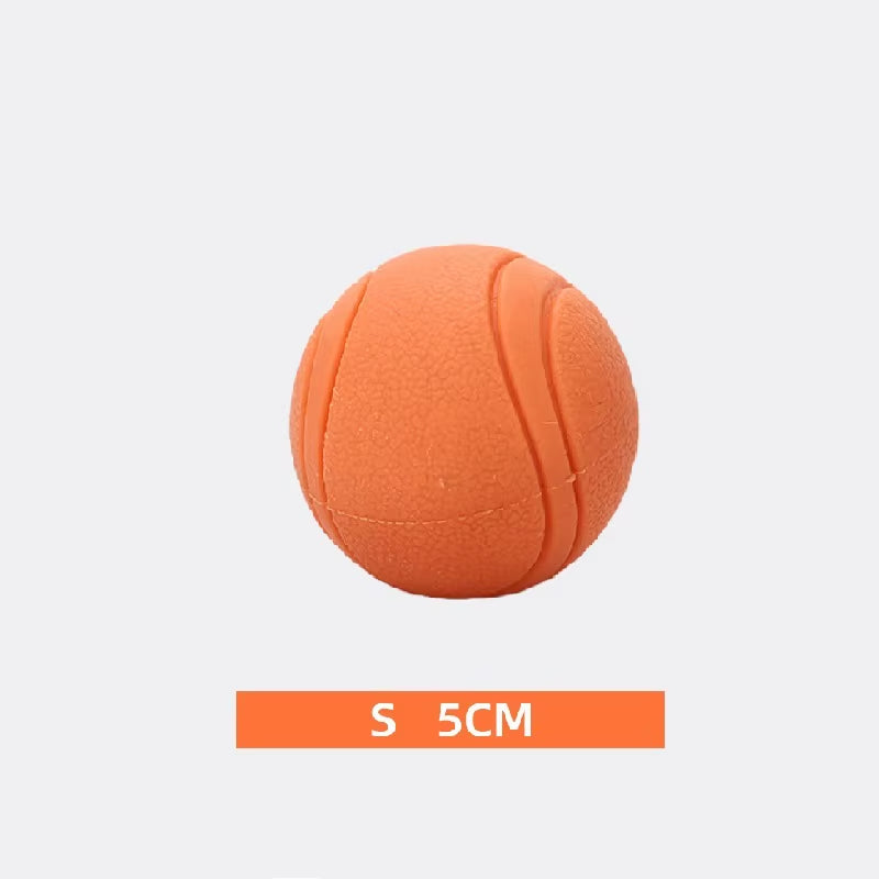 Dog Toy Rubber Ball Bite-Resistant Ball Toy for Dogs Puppy Teddy Pitbull Red Color Solid Ball S-XL Pet Supplies