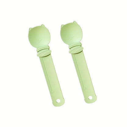 2Pcs Cat Strip Squeeze Spoon Cat Strip Feeder for Lickable Wet Cat Treats Pet Liquid Snack Feeding Tool Cat Feeder Pet Supplies